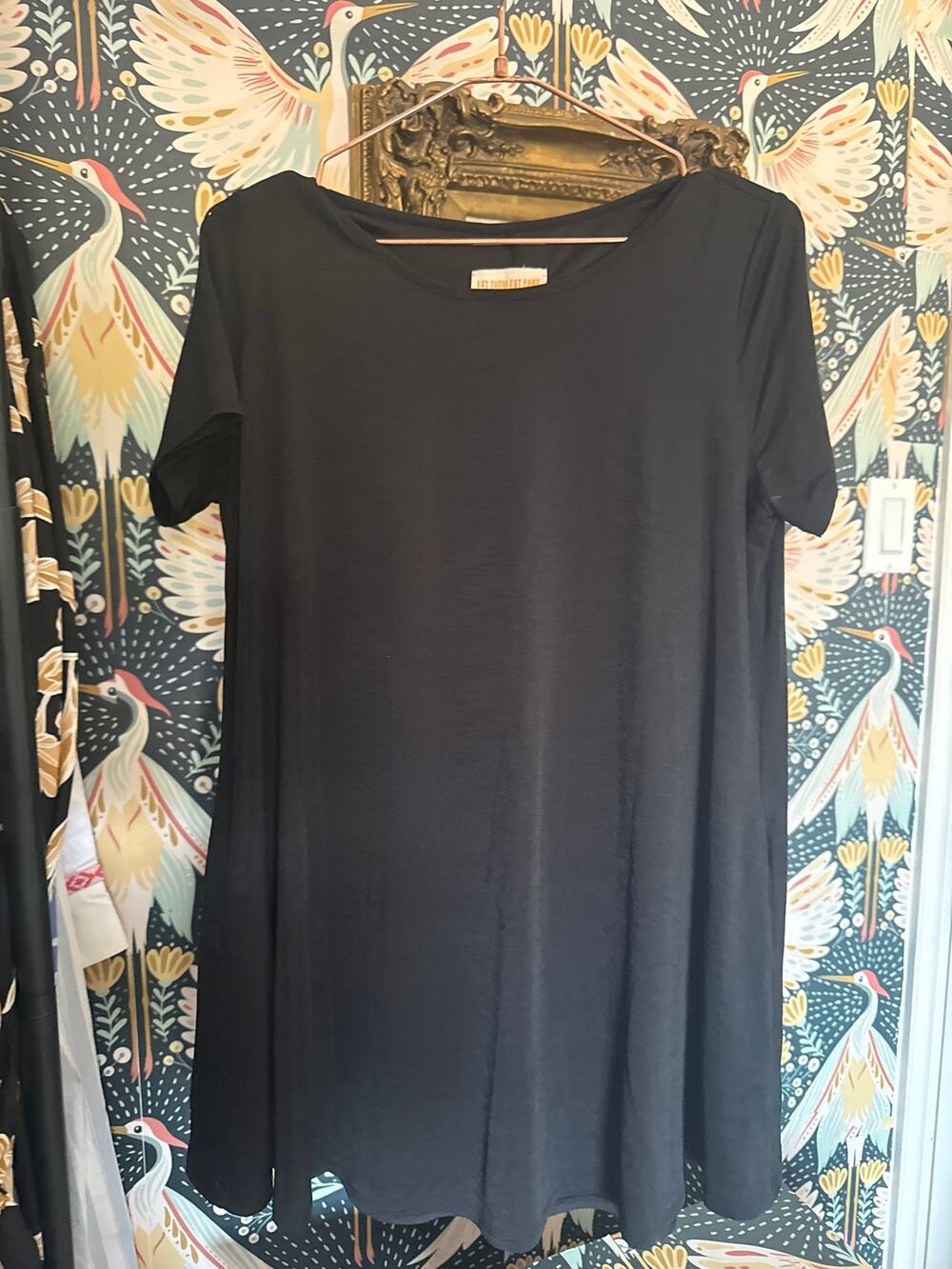 Let Them Eat Cake black mini shift dress size S